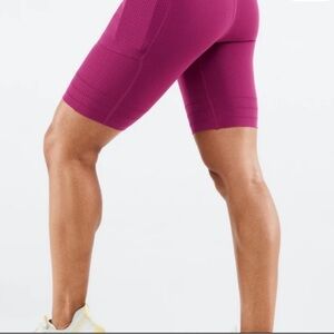SculptKnit by FABLETICS High Waist Athletic Biker/Yoga Shorts S Stretch Pockets